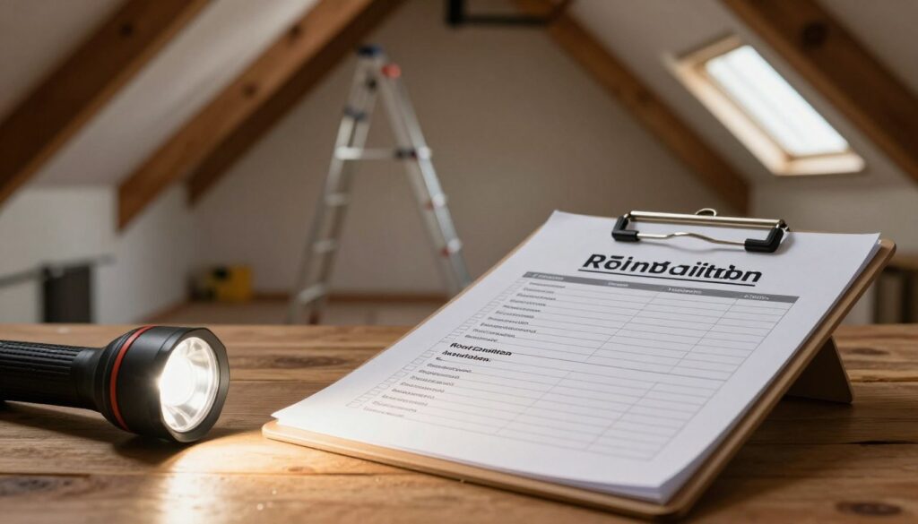 home inspection checklist roof and attic