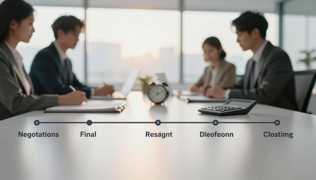 closing negotiations timeline closing negotiations timeline