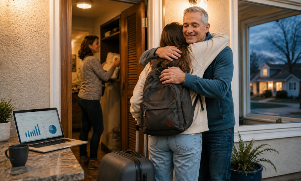 adults moving in with parents