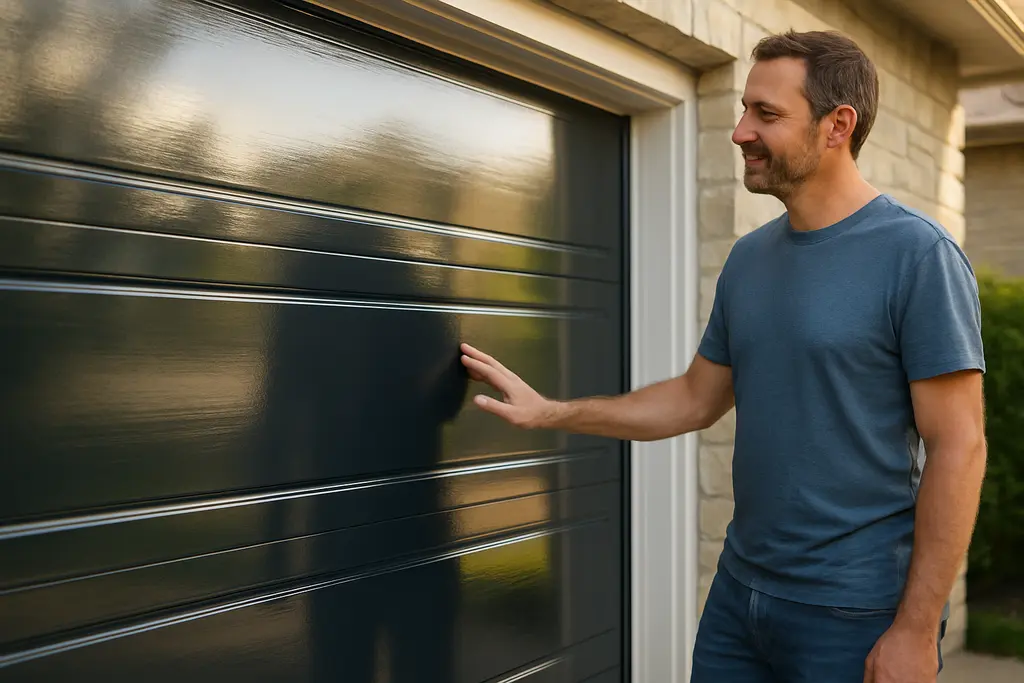garage door replacements on a clean suburban home exterior
