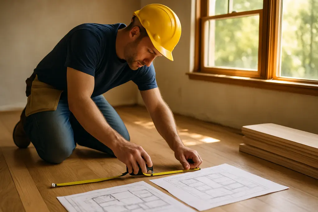 Remodeling Project Planning worksheet with contractor bids and home repair notes
